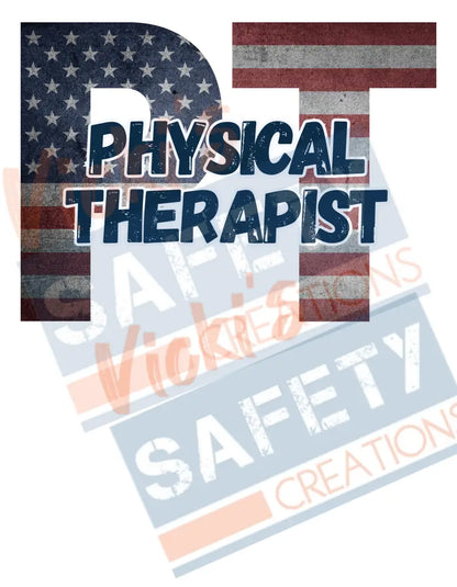 PT-Physical Therapist-Vintage Flag (Adult and Ladies Sizes Only) Adult Clothing