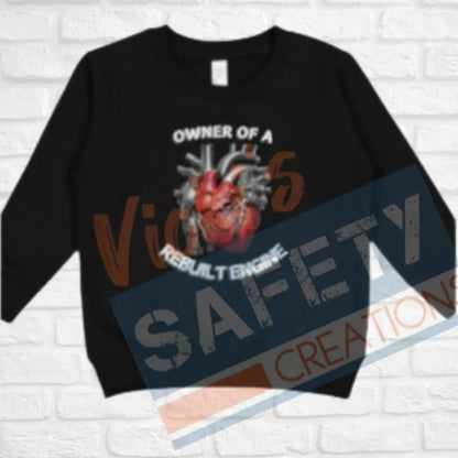 Rebuilt Engine Tops (Adult Youth Toddler Infant Sizes) Crew Sweatshirt / TODDLER-2T Adult Clothing