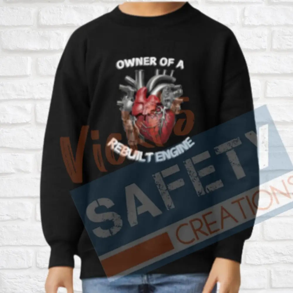 Rebuilt Engine Tops (Adult Youth Toddler Infant Sizes) Crew Sweatshirt / YOUTH-XSmall Adult Clothing