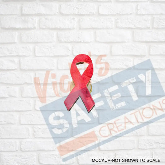 Red Awareness Ribbon Lapel Pin Pins