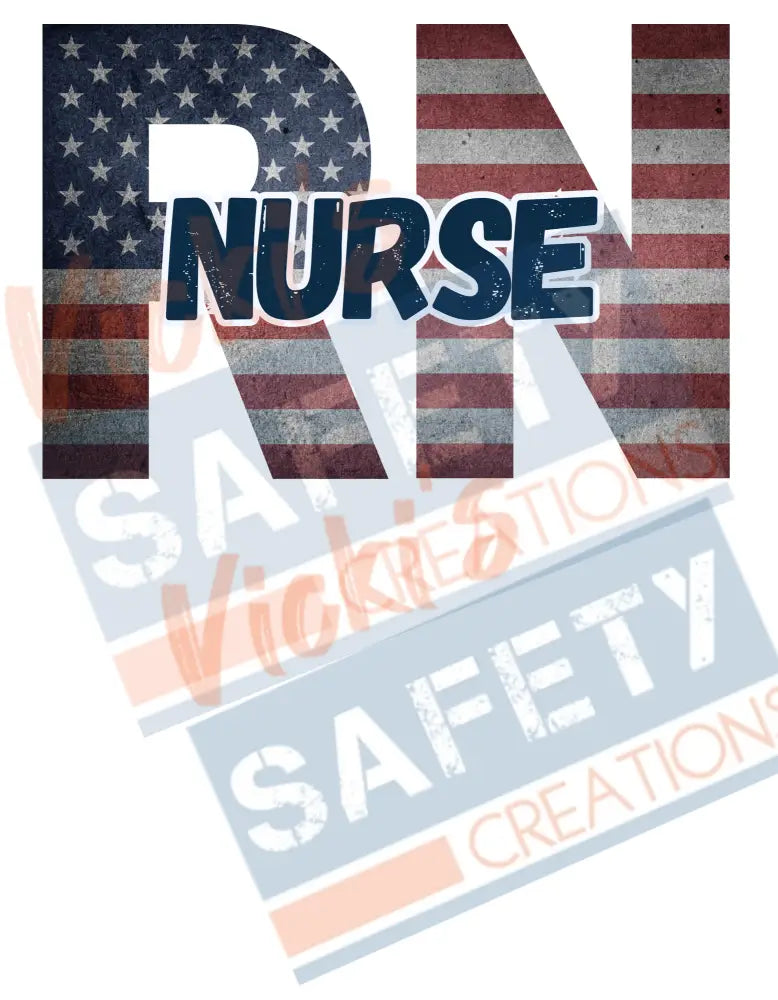 RN-Nurse-Vintage Flag (Adult and Ladies Sizes Only) Adult Clothing