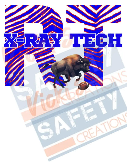 RT-Xray Technician-Buffalo Stripes (Adult and Ladies Sizes Only) Adult Clothing