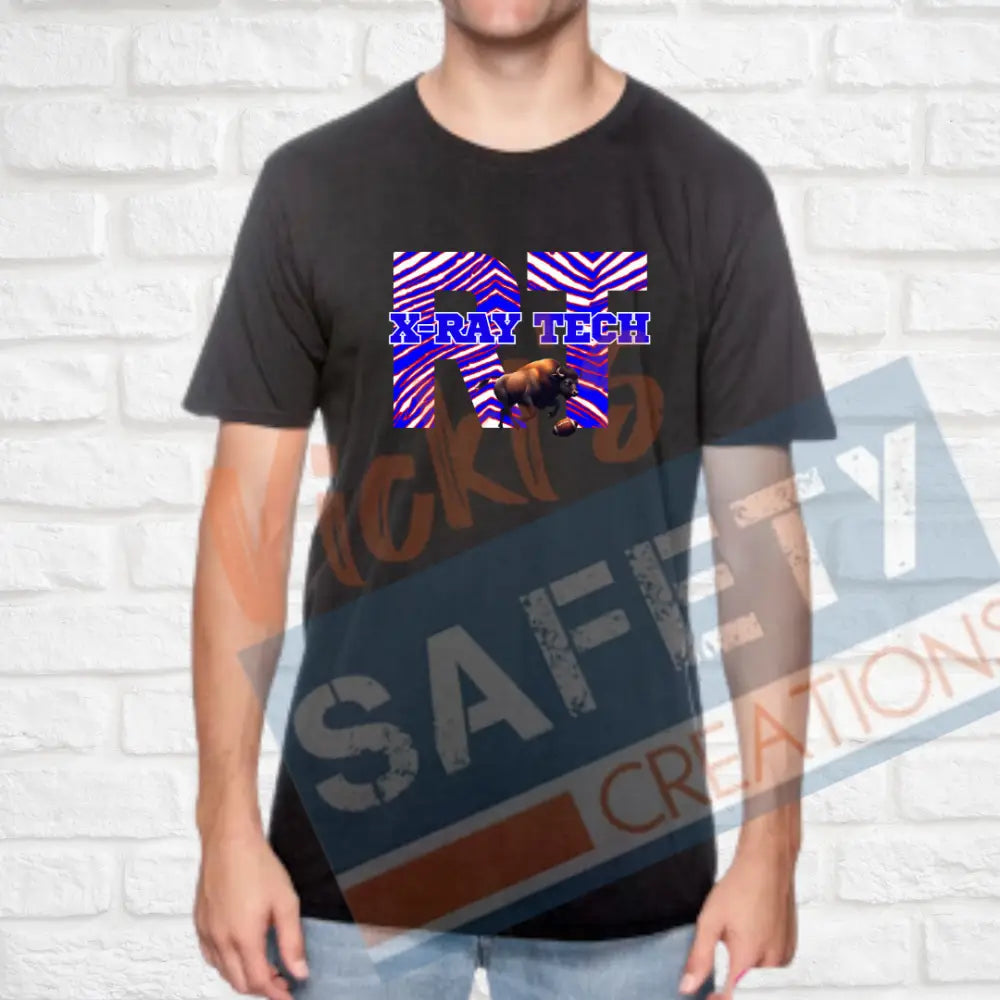 RT-Xray Technician-Buffalo Stripes (Adult and Ladies Sizes Only) T-shirt / ADULT-Small Adult Clothing