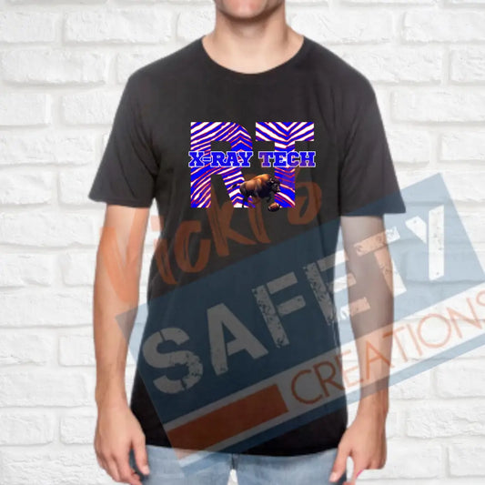 RT-Xray Technician-Buffalo Stripes (Adult and Ladies Sizes Only) T-shirt / ADULT-Small Adult Clothing