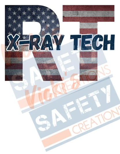 RT-Xray Technician-Vintage Flag (Adult and Ladies Sizes Only) Adult Clothing