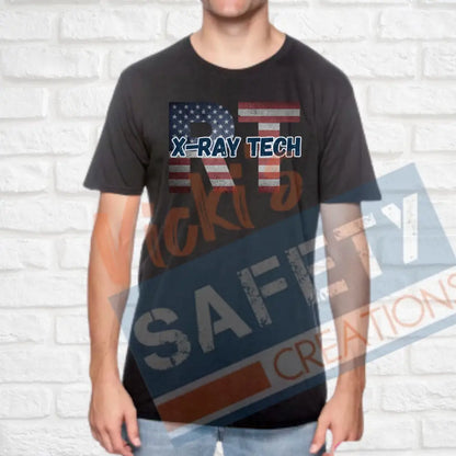 RT-Xray Technician-Vintage Flag (Adult and Ladies Sizes Only) T-shirt / ADULT-Small Adult Clothing
