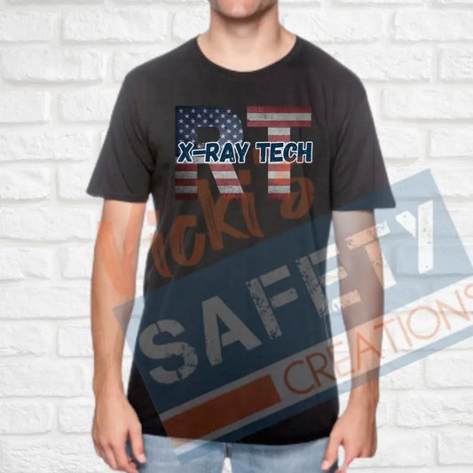 RT-Xray Technician-Vintage Flag (Adult and Ladies Sizes Only) T-shirt / ADULT-Small Adult Clothing