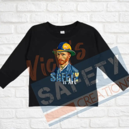 Safety is Art (Adult Youth Toddler Infant Sizes) Crew Sweatshirt / TODDLER-2T Adult Clothing