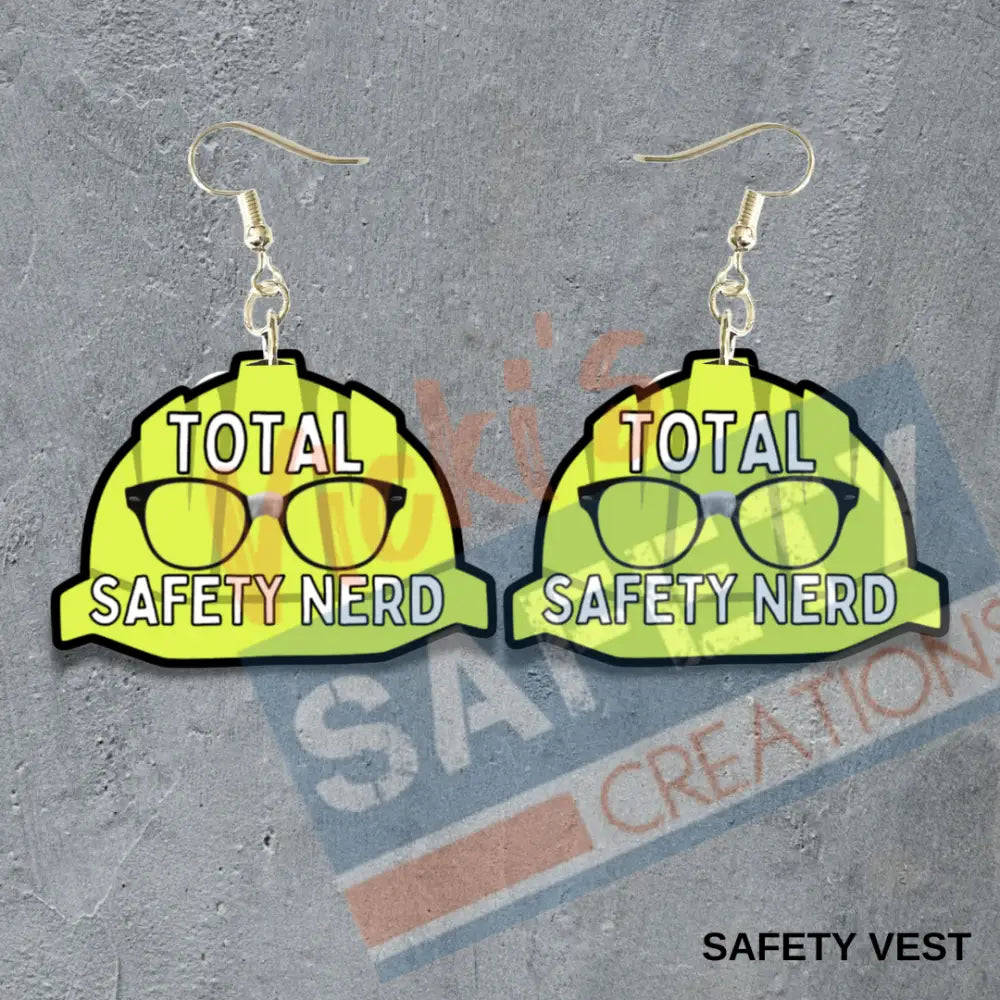 Safety Nerd Dangle Earrings Earrings