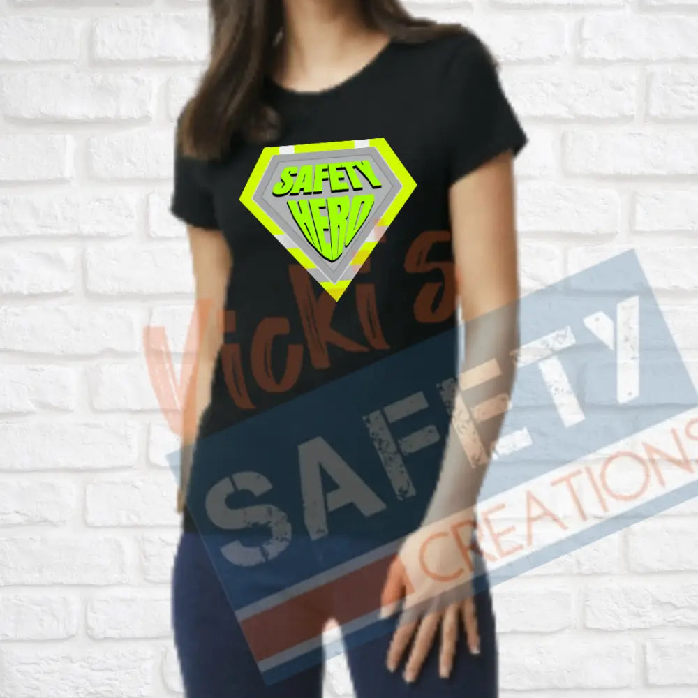 Safety Superhero (Adult Youth Toddler Infant Sizes) T-shirt/Onesie / LADIES-SMALL Adult Clothing