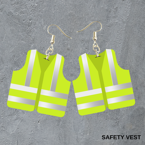 Safety Vest Dangle Earrings