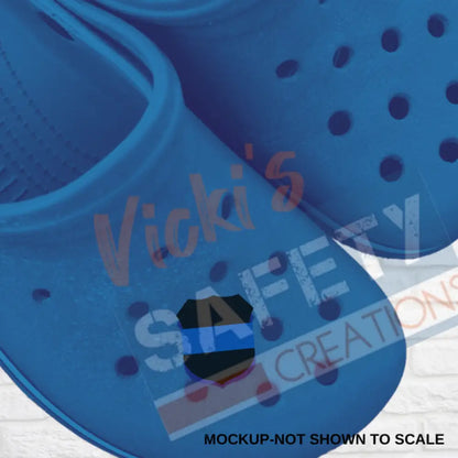 Shoe Charms-BLUE LINE SHIELD Shoe accessories