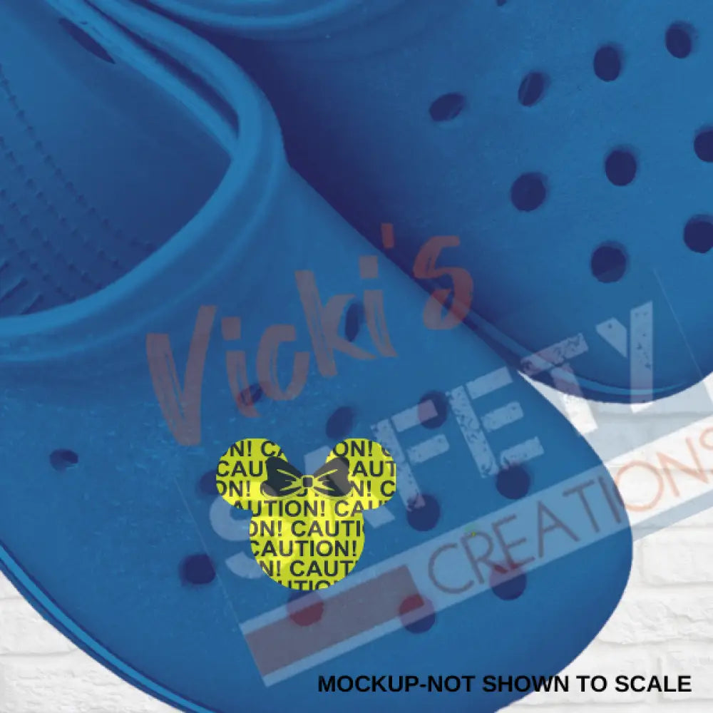 Shoe Charms-CAUTION MOUSE HEAD Shoe accessories