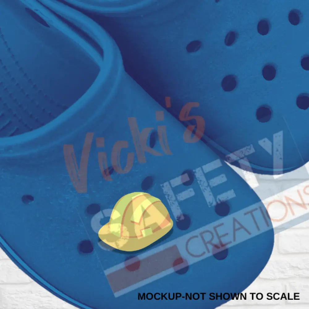 Shoe Charms-HARD HAT (ASST COLORS) Yellow Shoe accessories