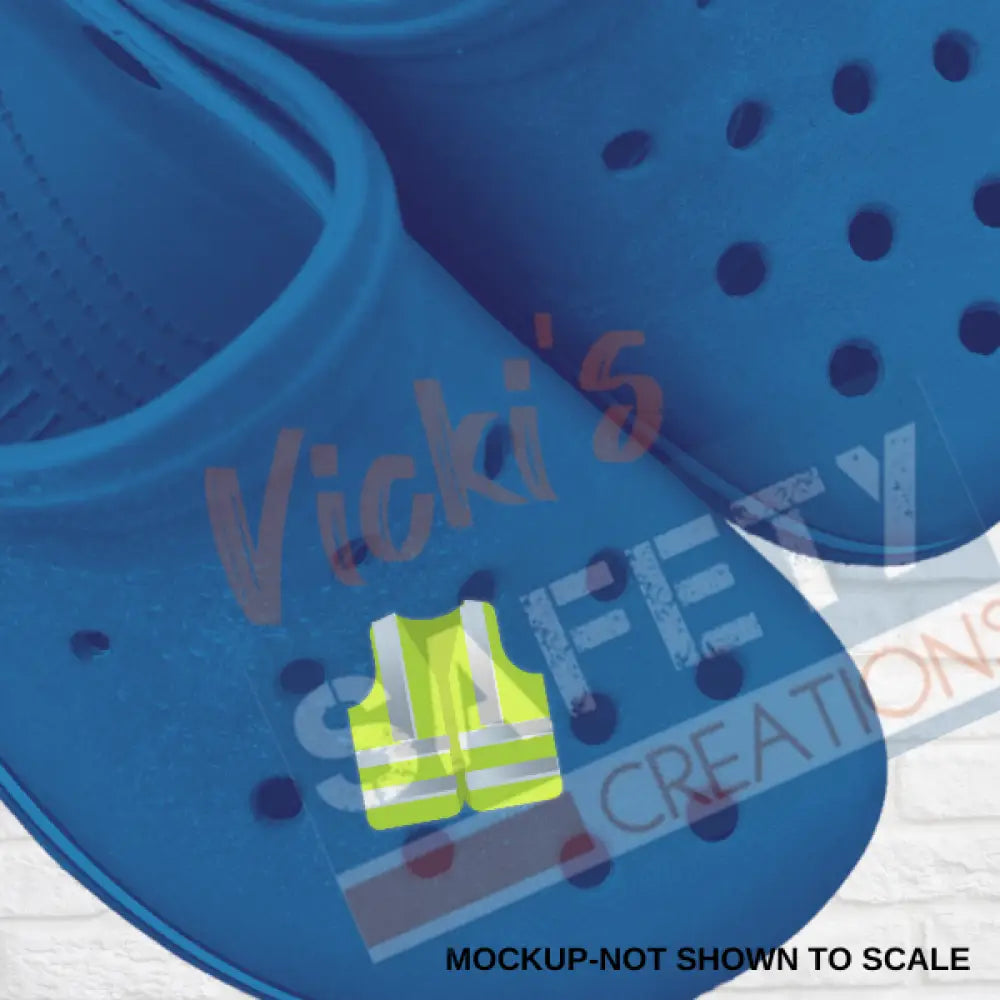 Shoe Charms-SAFETY VESTS (ASST COLORS) Hi-Vis Shoe accessories