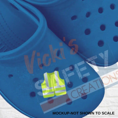 Shoe Charms-SAFETY VESTS (ASST COLORS) Hi-Vis Shoe accessories