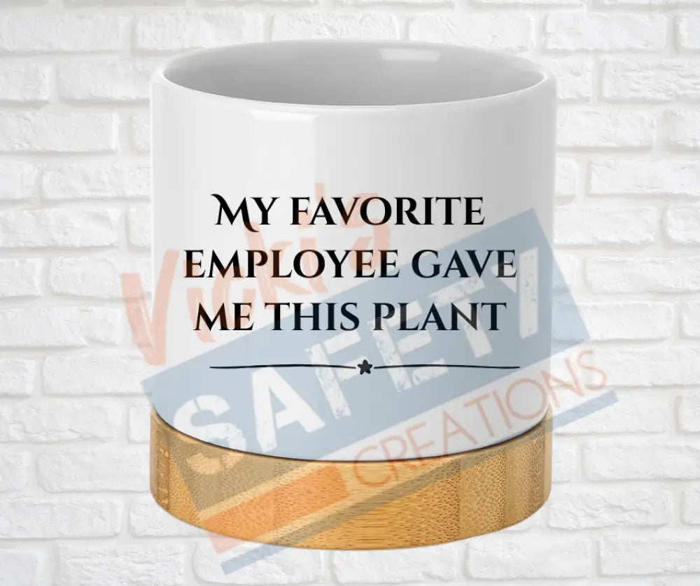 Small Desk Ceramic Planter-Funny Pot Favorite Employee Home Decor