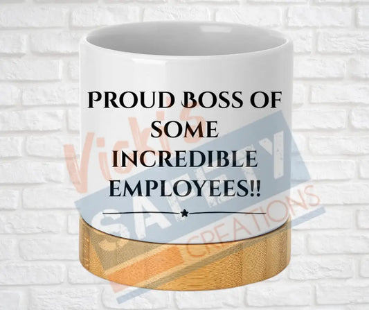 Small Desk Ceramic Planter-Funny Pot Proud Boss Home Decor