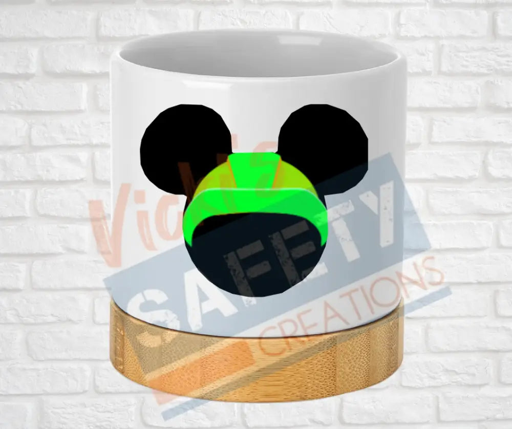 Small Desk Ceramic Planter-Hard Hat Mouse Ears Home Decor