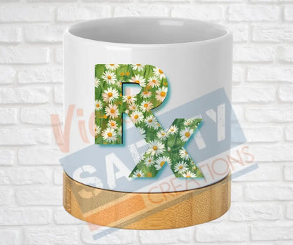 Small Desk Ceramic Planter-RX Pharmacy Daisy Field Home Decor