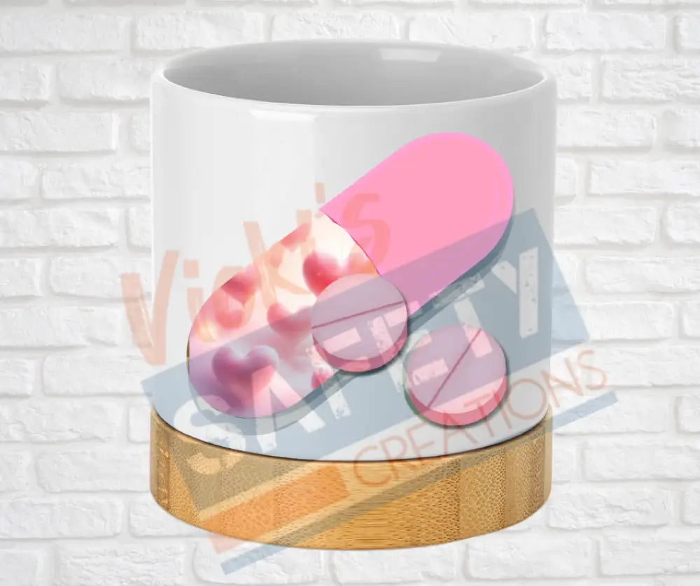 Small Desk Ceramic Planter-RX Pharmacy Hearts Home Decor