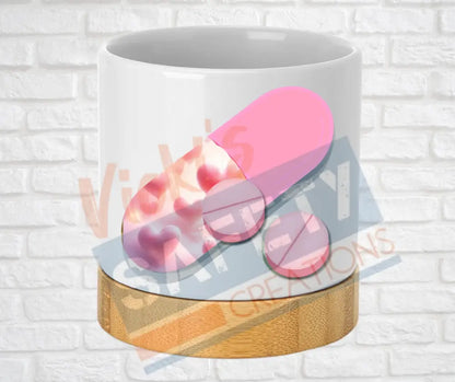 Small Desk Ceramic Planter-RX Pharmacy Hearts Home Decor