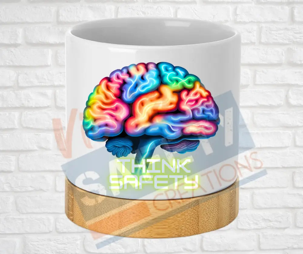 Small Desk Ceramic Planter-Think Safety Home Decor