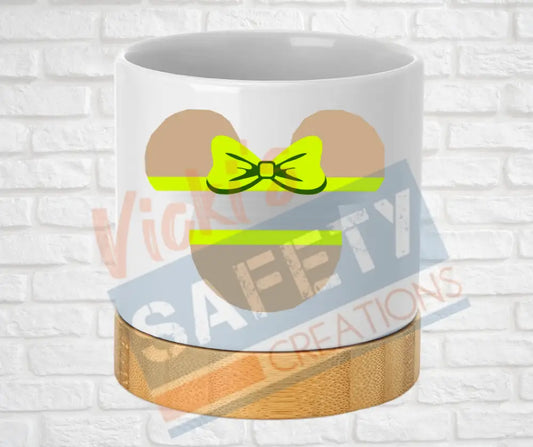 Small Desk Ceramic Planter-Turnout Gear Mouse Ears Home Decor