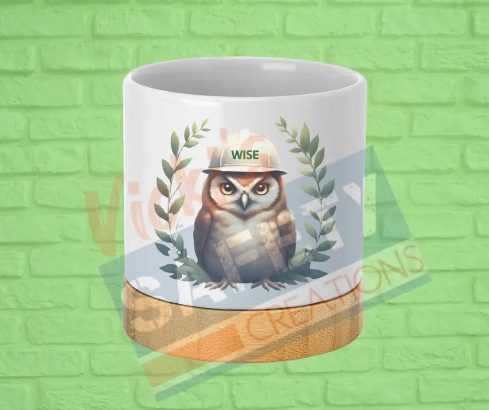 Small Desk Ceramic Planter-WISE WISE Owl Drinkware & Accessories