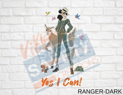 16X16 Square Pillow-Yes I Can Collection (Asst. Designs) Ranger-Dark Pillow