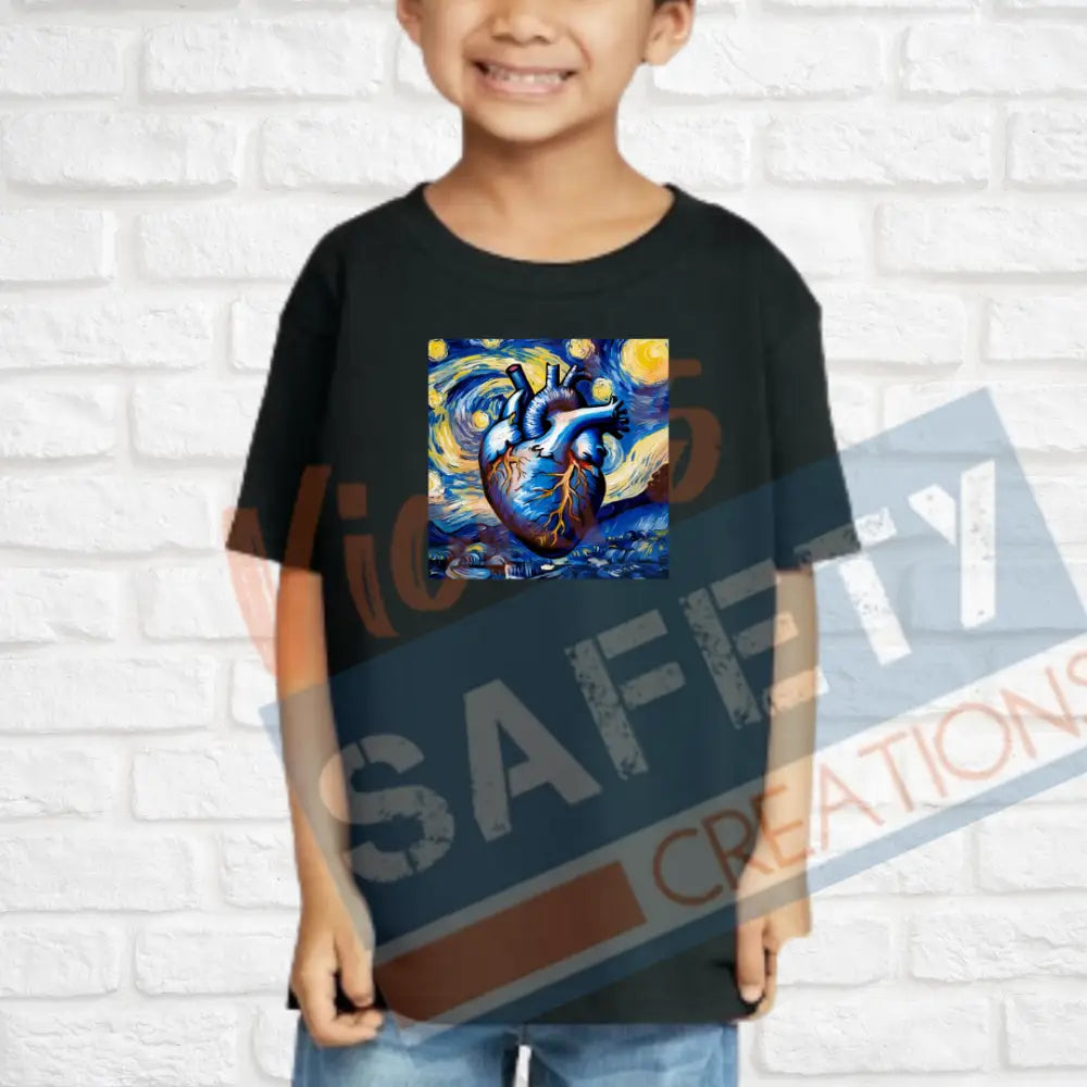 Starry heart (Adult Youth Toddler Infant Sizes) T-shirt/Onesie / TODDLER-2T Adult Clothing