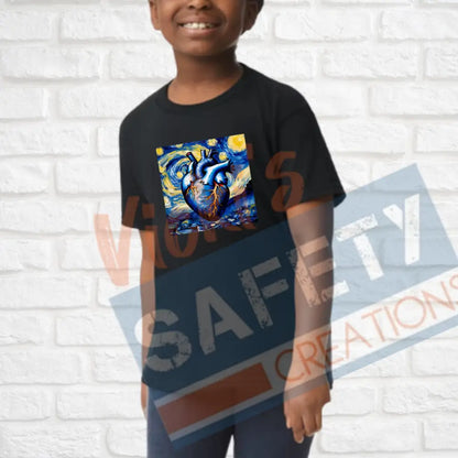 Starry heart (Adult Youth Toddler Infant Sizes) T-shirt/Onesie / YOUTH-XSmall Adult Clothing