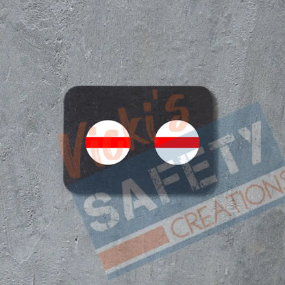 Stud Earrings -Back the Line Rounds (Police Firefighters EMS etc) Thin Red-Nurses Earrings