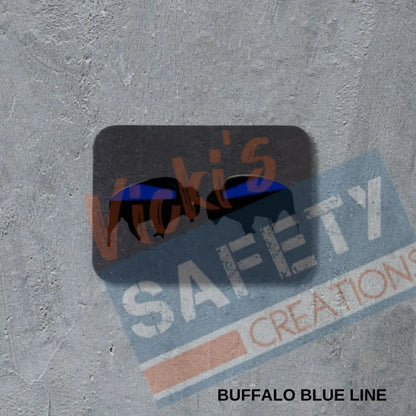 Stud Earrings - Buffalo Blue Line Earrings