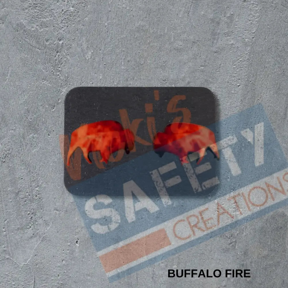 Stud Earrings - Buffalo Flames Earrings