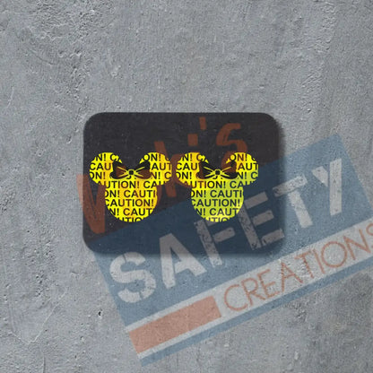 Stud Earrings - CAUTION mouse head Earrings