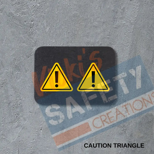 Stud Earrings - CAUTION Triangle Earrings
