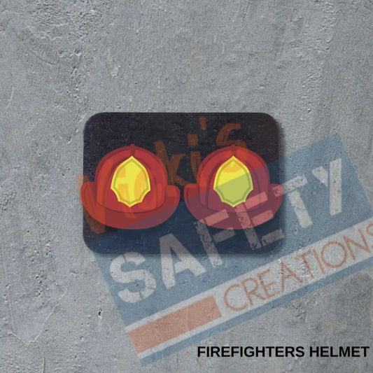 VSC Stud Earrings-Firefighters Helmet