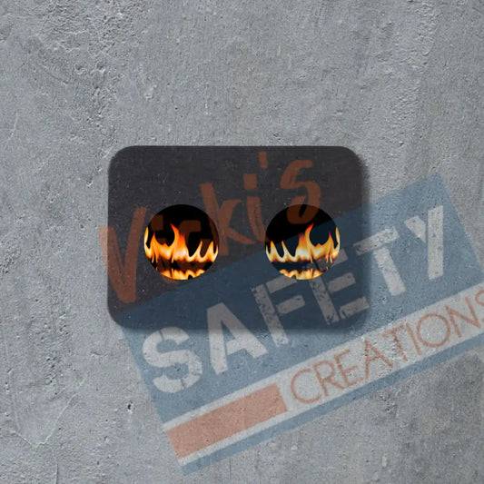 Stud Earrings - Flames Rounds Earrings