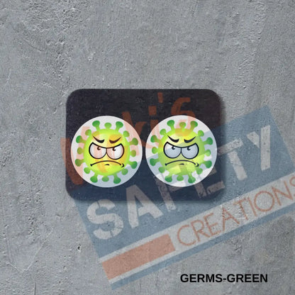 VSC Stud Earrings-Germs-Green