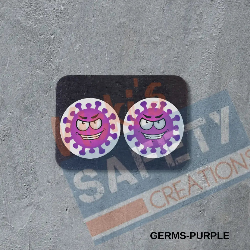 VSC Stud Earrings-Germs-Purple