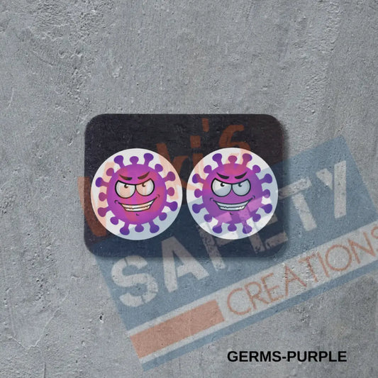 VSC Stud Earrings-Germs-Purple