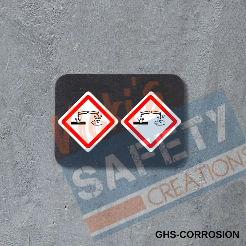 Stud Earrings - GHS Corrosion Hazard Earrings