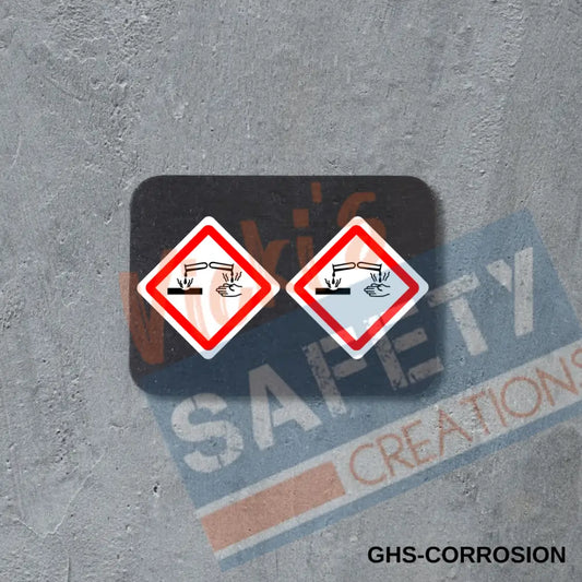 Stud Earrings - GHS Corrosion Hazard Earrings