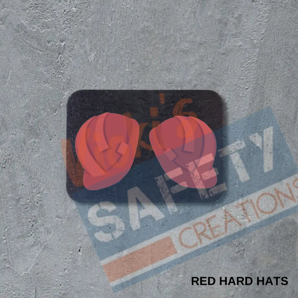 VSC Stud Earrings-Red Hard Hats