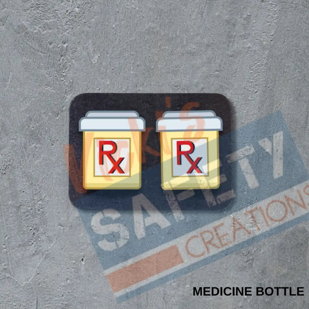 VSC Stud Earrings-Medicine Bottle