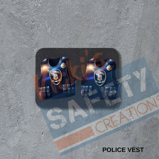 Stud Earrings - Police Vest Earrings