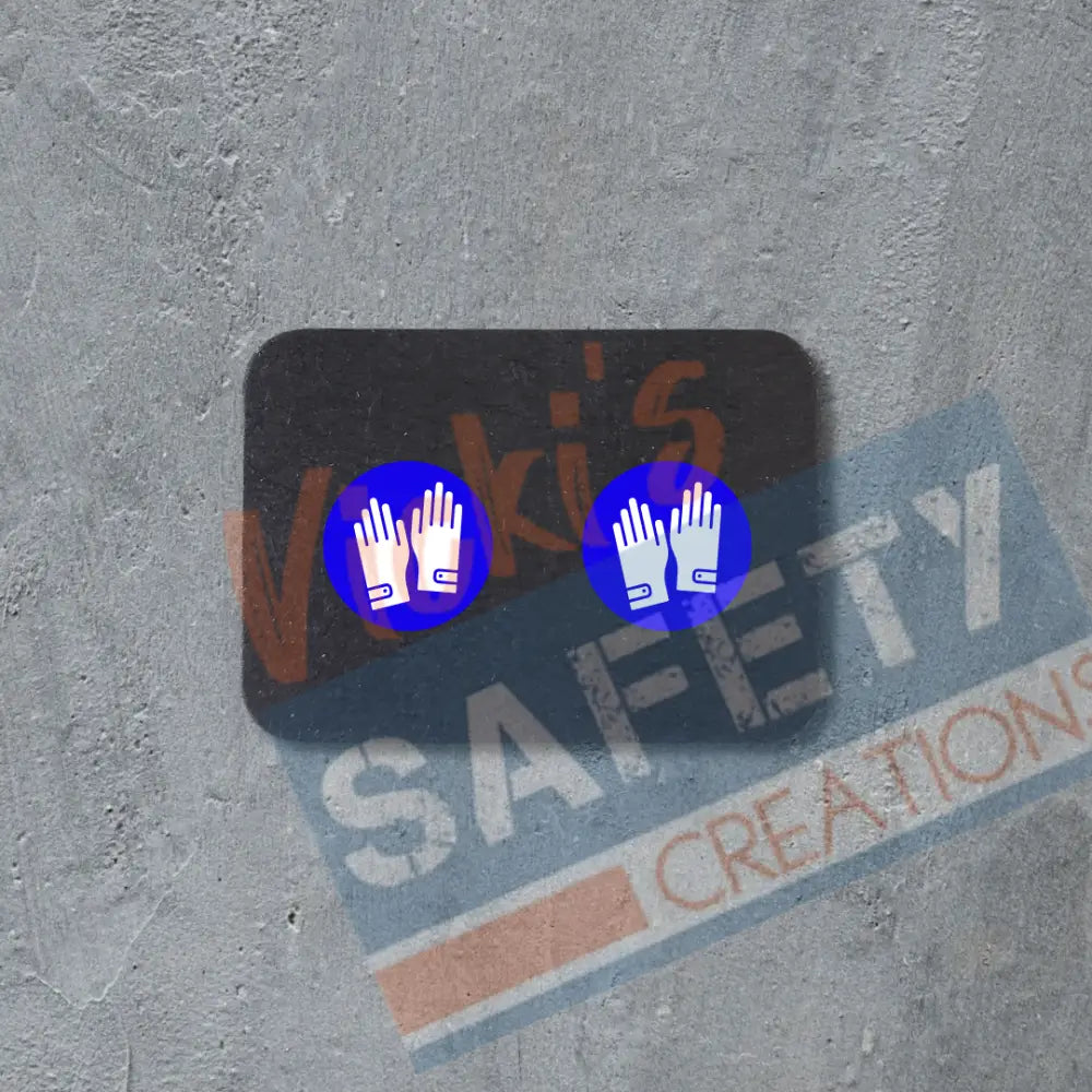 Stud Earrings - PPE Symbols Rounds (asst. designs) Safety Gloves Earrings