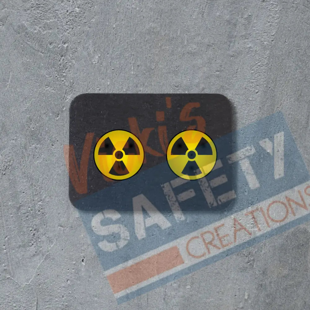 Stud Earrings - Radiation Symbol Rounds Earrings