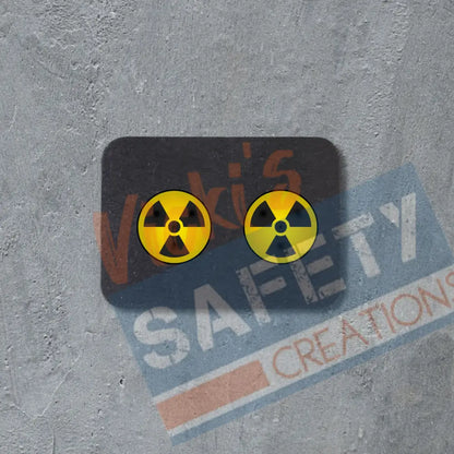 Stud Earrings - Radiation Symbol Rounds Earrings